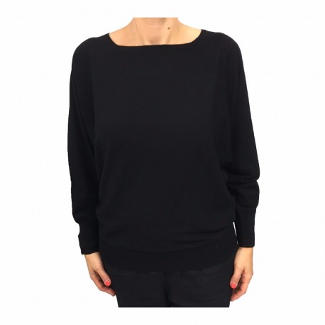 ELENA MIRO' women's sweater black long sleeve 79% viscose 21% polyamide