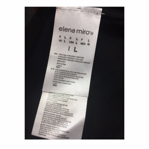 ELENA MIRO' maglia donna nero manica 3/4 79% viscosa 21% poliammide