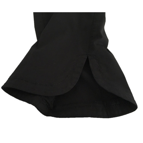 ELENA MIRO' pantalone donna caviglia nero con spacchetto 97% cotone 3% elastan