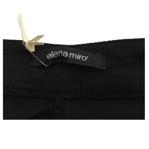 ELENA MIRO' women's trousers black with split 97% cotton 3% elastane