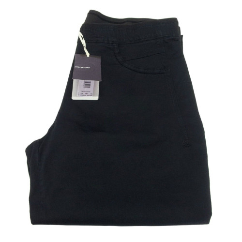 ELENA MIRO' pantalone donna nero con elastico 98% cotone 2% elastan