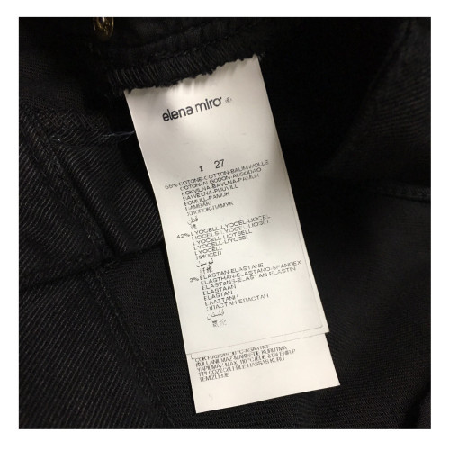 ELENA MIRO' pantalone donna nero jeans mod SKINNY 55 % cotone 42% lyocell 3 % el