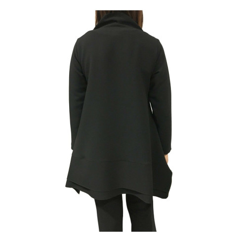 TADASHI woman blouse black asymmetric with pockets mod TAI192094 MADE IN ITALY