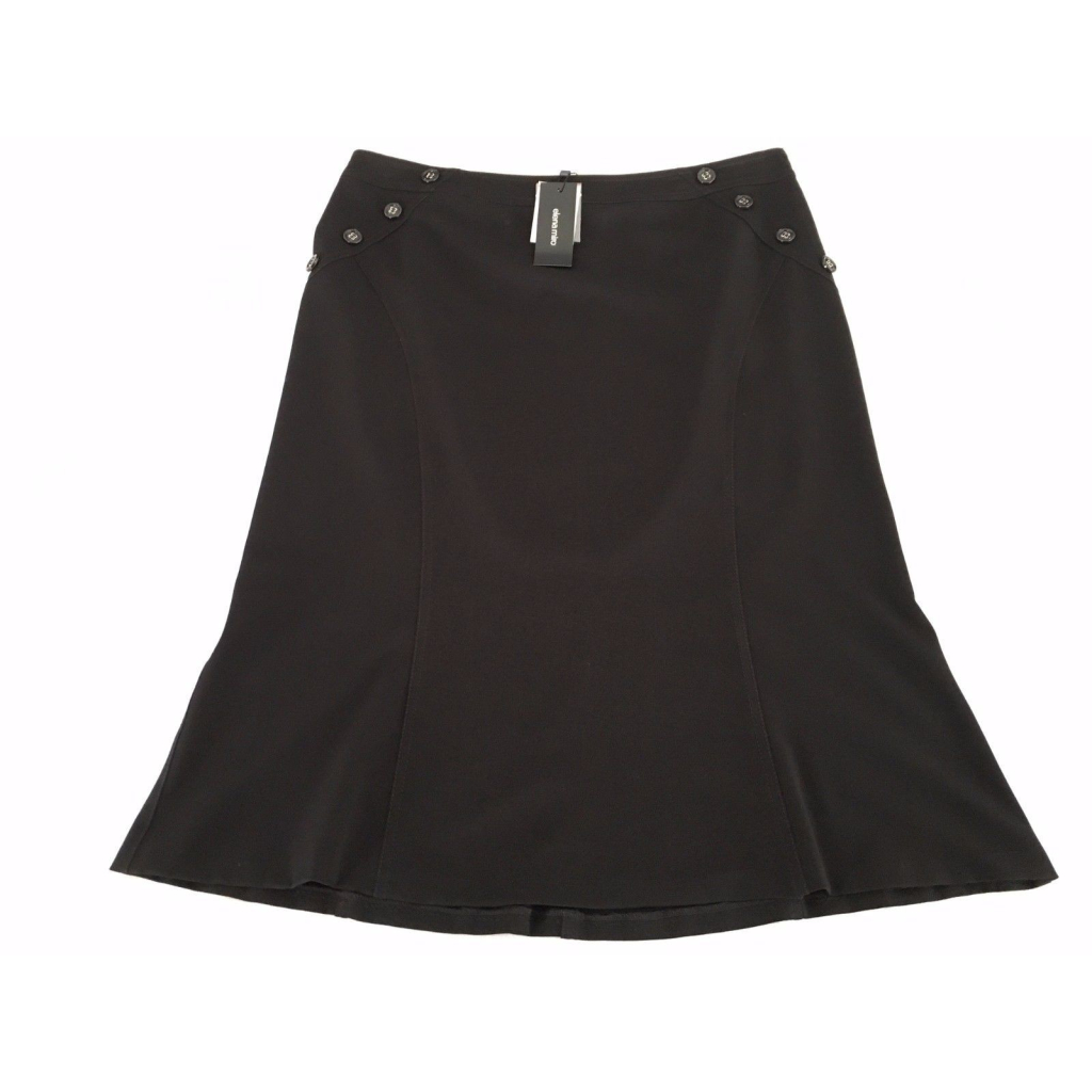 ELENA MIRO' women's skirt black with buttons 63% polyester 33% viscose 4% elastane ELENA MIRO' women's skirt black with buttons 63% polyester 33% viscose 4% elastane