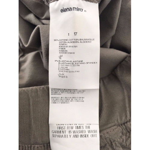 ELENA MIRO' pantalone donna cotone con elastico in vita velluto righe finissime