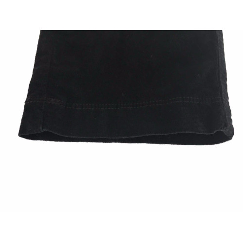 ELENA MIRO' pantalone donna nero cotone velluto a righe con elastico in vita