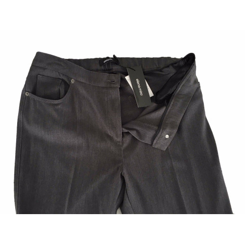 ELENA MIRO' woman trousers gray with elastic waistband with applications on pocket