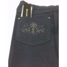 ELENA MIRO' woman trousers blue with embroidery on pocket
