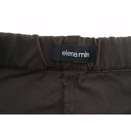 ELENA MIRO' pantalone donna invernale moro con elastico in vita dietro