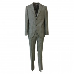 LUIGI BIANCHI MANTOVA men's suit 2 buttons 100% wool  Prince of Galles 3039 MADE IN ITALY