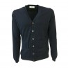 ALPHA STUDIO men's cardigan blue slim fit mod AU-7002E 100% cotton