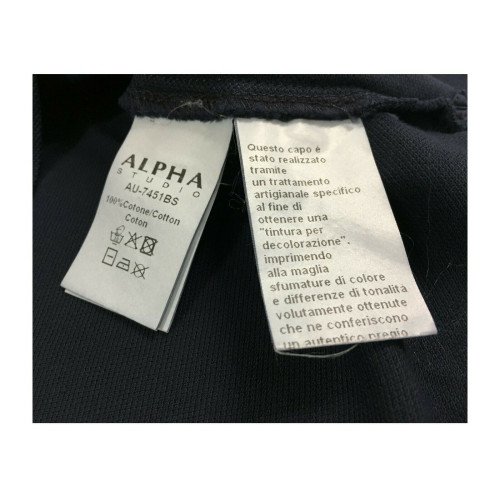 ALPHA STUDIO polo uomo jersey maniche corte AU-7451/BS 100% cotone