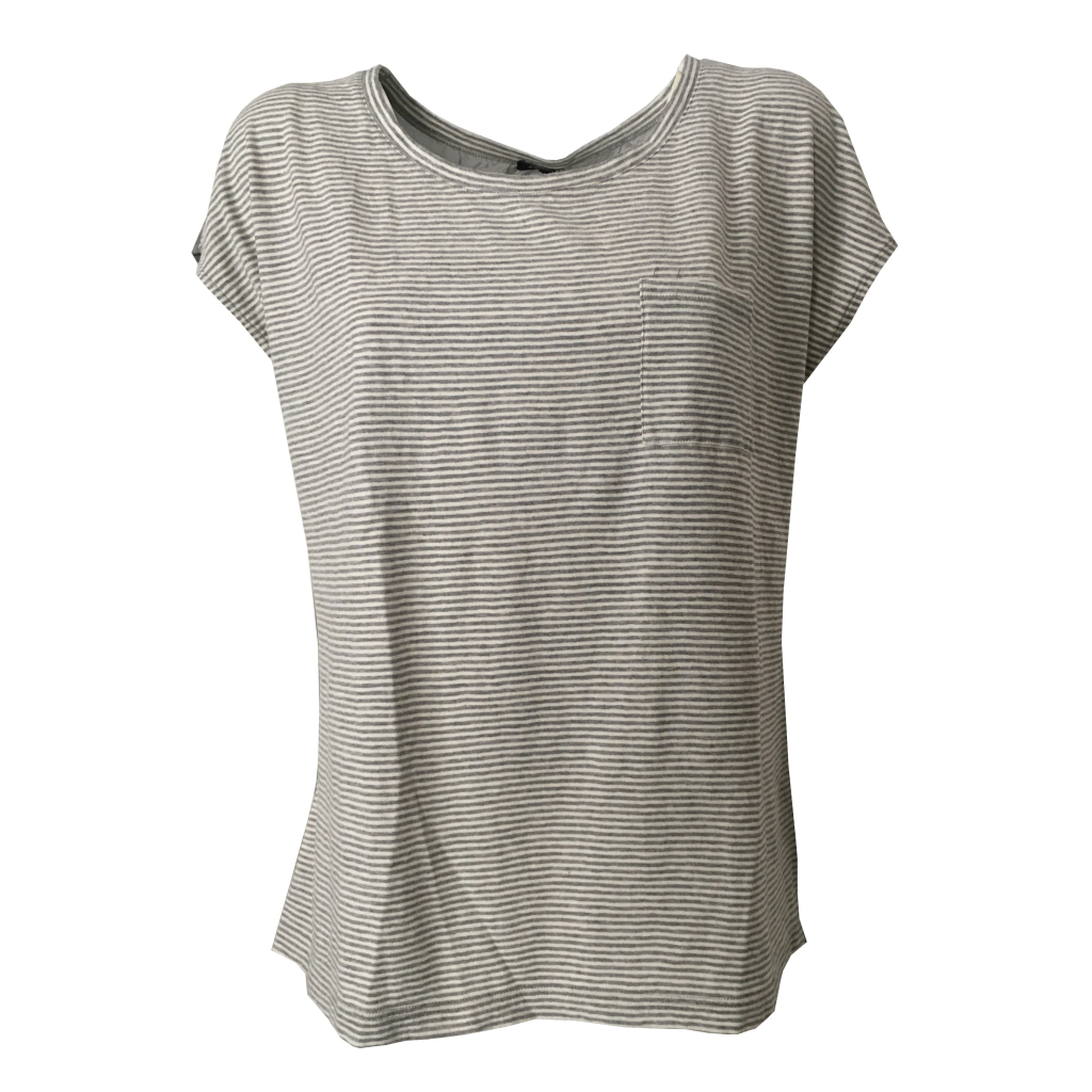 ASPESI t-shirt donna a righe grigio/bianco, tessuto grigio, 100%cotone MADE IN ITALY ASPESI t-shirt donna a righe grigio/bianco, tessuto grigio, 100%cotone MADE IN ITALY
