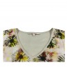 LA FEE MARABOUTEE woman t-shirt fantasy multicolor 100% cotton + 100% linen mod FB7298