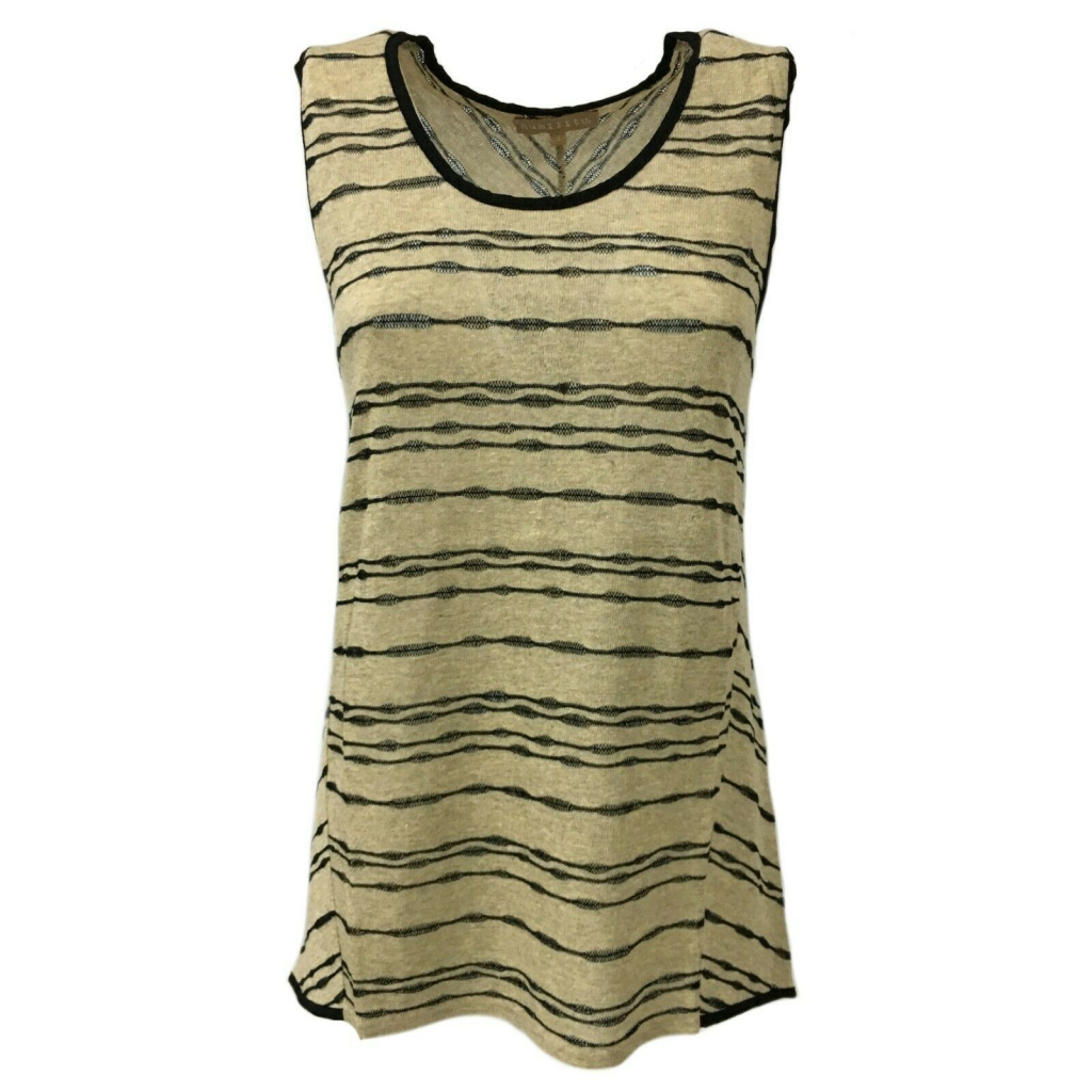 HUMILITY 1949 women's tank top beige/black 53% cotton 47% acrylic mod HA8057 MADE IN ITALY