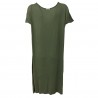 HUMILITY 1949 women's dress army green jersey + fabric mod HA8149 MADE IN ITALY