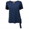 LA FEE MARABOUTEE t-shirt donna bimateriale modal cotone FB7580 MADE IN ITALY