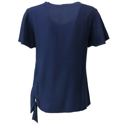 LA FEE MARABOUTEE t-shirt donna bimateriale modal cotone FB7580 MADE IN ITALY