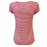 LA FEE MARABOUTEE t-shirt donna viscosa a righe scollo a v FB7478 MADE IN ITALY