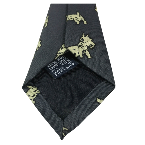DRAKE'S LONDON man tie lined bluette little man polo MADE IN ENGLAND