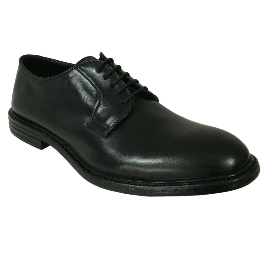 PAWELK’S scarpa uomo allacciata nero art 19004 PONY 100% pelle MADE IN ITALY