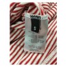  ASPESI white / red striped woman t-shirt 58% linen MADE IN ITALY