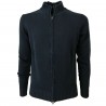 FERRANTE cardigan uomo con zip blu used 100% cotone art 25002 MADE IN ITALY