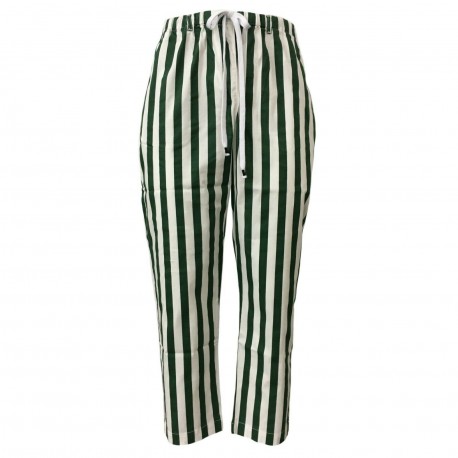 BKØ linea MADSON pantalone uomo righe verde/bianco mod DU19116 MADE IN ITALY