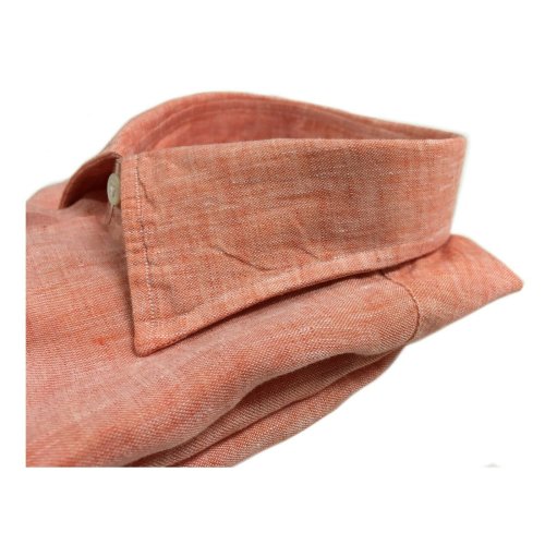 BORRIELLO NAPOLI camicia uomo manica lunga 100% lino fiammato MADE IN ITALY