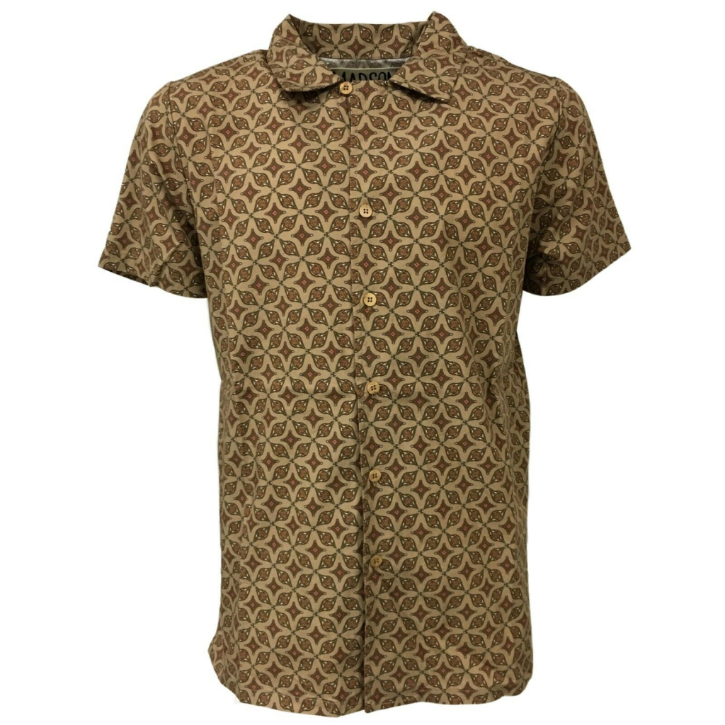 BKØ man shirt hawaii mod DU19102 100% cotton MADE IN ITALY