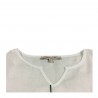 LA FEE MARABOUTEE woman blouse white with embroidery art FB7129 100% linen