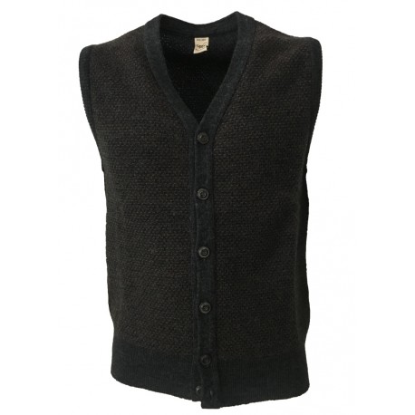 GRP gilet uomo grigio/moro fantasia 100% lana MADE IN ITALY