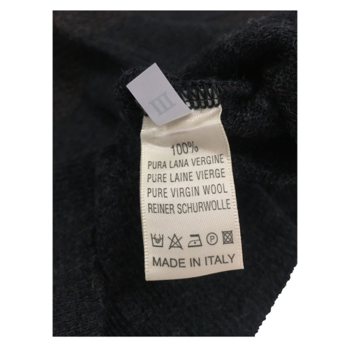 GRP gilet uomo grigio/moro fantasia 100% lana MADE IN ITALY