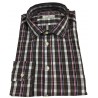 BRANCACCIO camicia uomo manica lunga quadri moro 74% cotone 20% poliammide 6% elastomero