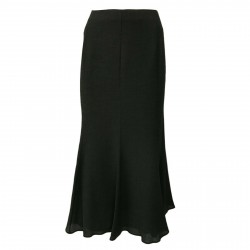 ELENA MIRÒ woman long anthracite elastic back skirt and side zip