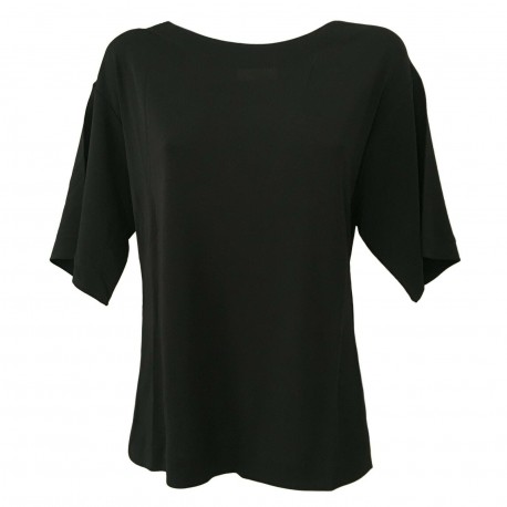 ALPHA STUDIO blusa donna nero con spacchi laterali 100% viscosa art AD-1502C