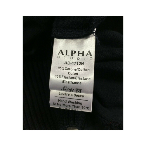 ALPHA STUDIO women's sweater blue art AD-1712N 95% cotton 5% elastane MADE IN ITALY