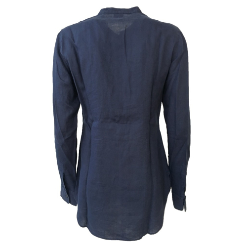  ASPESI blue woman shirt mod H H713 C195 100% linen