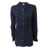  ASPESI blue woman shirt mod H H713 C195 100% linen