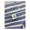 BRANCACCIO blue / white button-down man shirt NICOLA GOLD with pocket