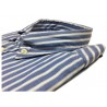 BRANCACCIO blue / white button-down man shirt NICOLA GOLD with pocket