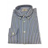 BRANCACCIO camicia uomo button-down azzurro/bianco  NICOLA GOLD con taschino