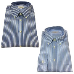 BRANCACCIO camicia uomo button-down NICOLA GOLD con taschino