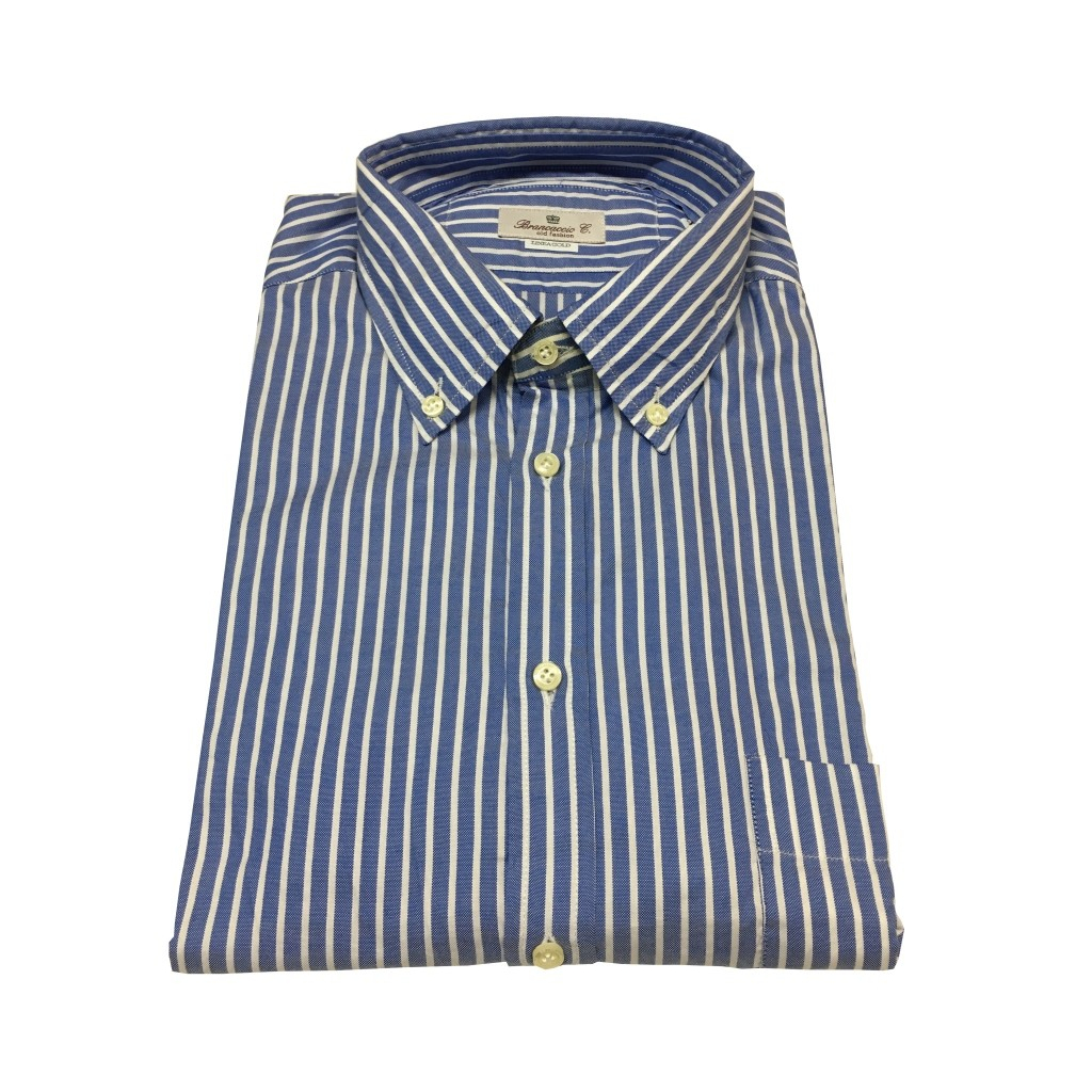 BRANCACCIO button-down man shirt NICOLA GOLD with pocket