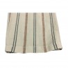 LA FEE MARABOUTEE trousers woman stripes ecru linen and cotton art FB7051 MADE IN ITALY