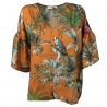 LA FEE MARABOUTEE blusa donna arancio art FB7293 100% poliestere MADE IN ITALY