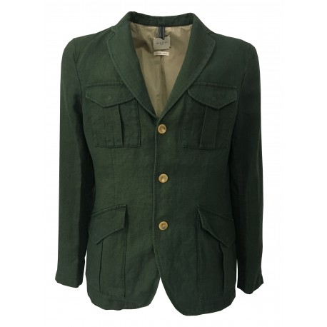 M.I.D.A - Green jacket with pockets and patch