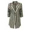 LA FEE MARABOUTEE duster women unlined white / black stripes 49% cotton 40% viscose 11% polyester MADE IN ITALY