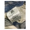 REDS Men's Pants in used style stripes details paintings 100% cotton, MADE IN ITALY