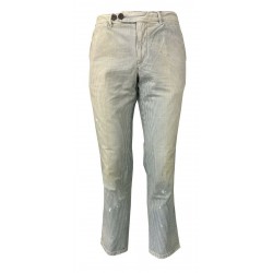 Pantaloni Uomo REDS a righe stile used particolari dipinti 100% cotone, MADE IN ITALY